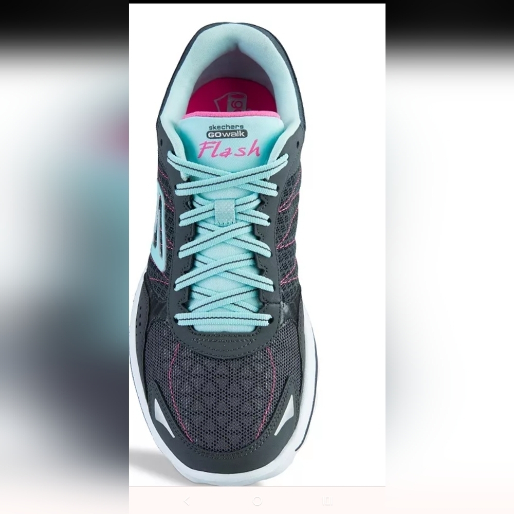Skechers Go Wallk 2 Flash Women's Gray and Pink Athletic Shoes Size 11